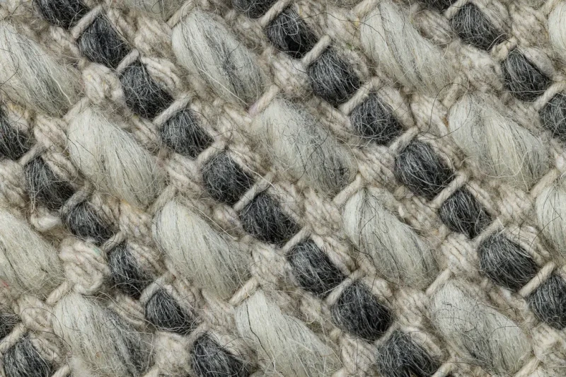 Dywan wełniany płaskotkany Tahar 99003F kremowo-szary - splot