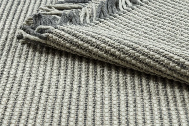 Dywan wełniany Tahar 99003F kremowo-szary - runo