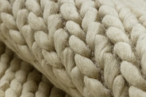 Dywan wełniany płaskotkany Tahar 99004B krem - splot