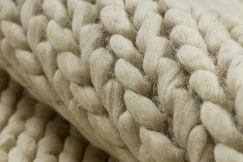 Dywan wełniany płaskotkany Tahar 99004B krem - splot