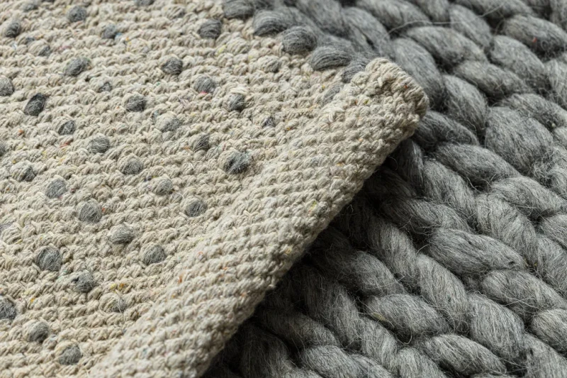 Dywan wełniany nowoczesny Tahar 99004G szary - spód