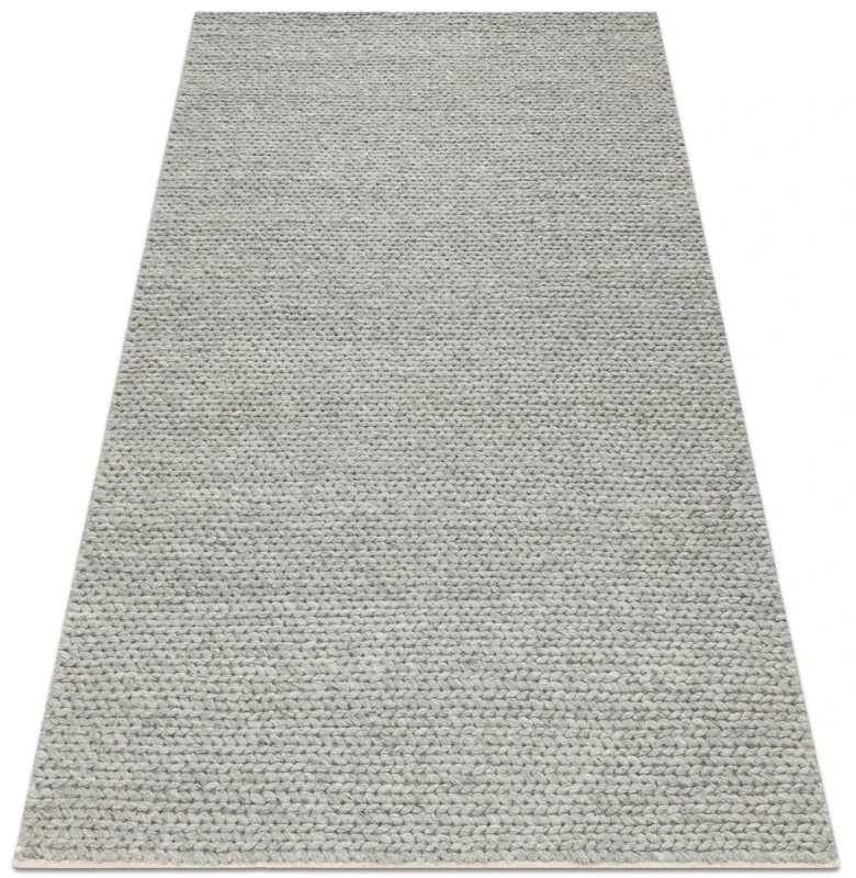 Dywan wełniany nowoczesny Tahar 99004G szary - rzut ukośny