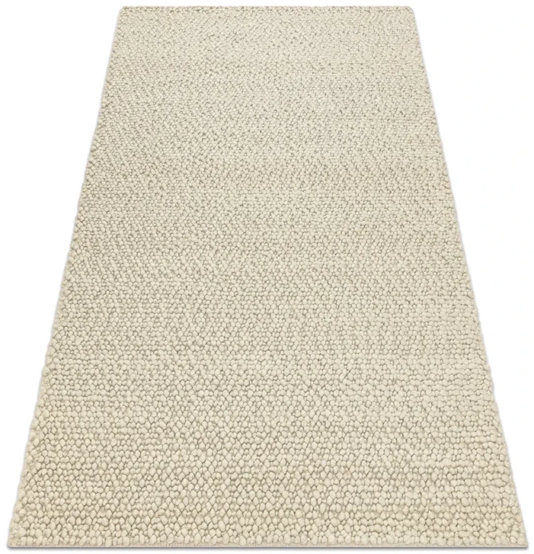 Dywan wełniany nowoczesny Tahar 99005B kremowo-szary - rzut ukośny