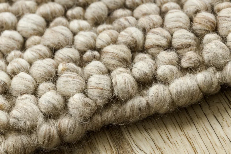 Dywan wełniany nowoczesny Tahar 99005C beżowy - brzeg