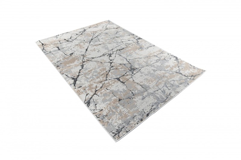 Dywan Art Deco Parma Ydc NW01B light gray rzut z boku