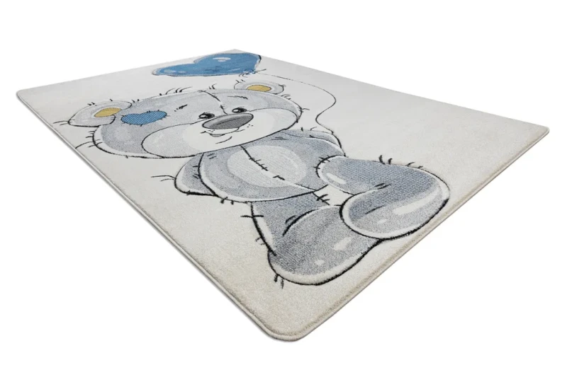 Dywan dla dzieci Petit Teddy Bear miś krem - rzut z boku