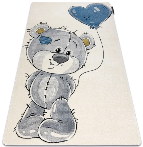 Dywan dla dzieci Petit Teddy Bear miś krem - rzut ukośny