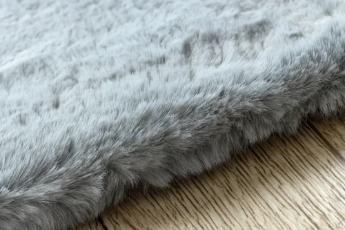 Dywan pluszowy Teddy New Dream 47 srebrny - brzeg