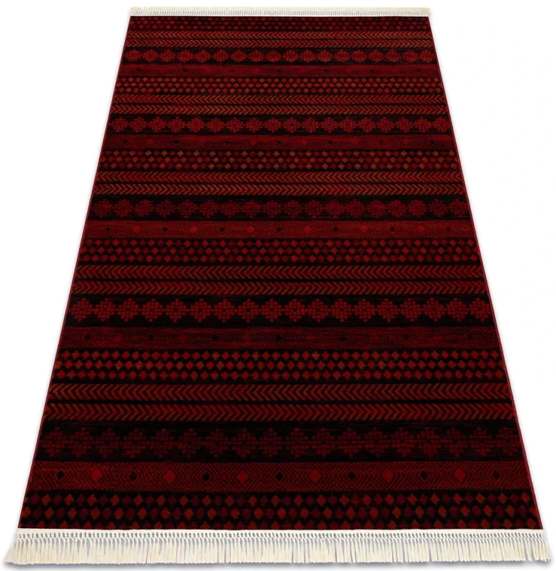 Dywan tradycyjny Orient 5132 bordowo-czarny - rzut ukośny