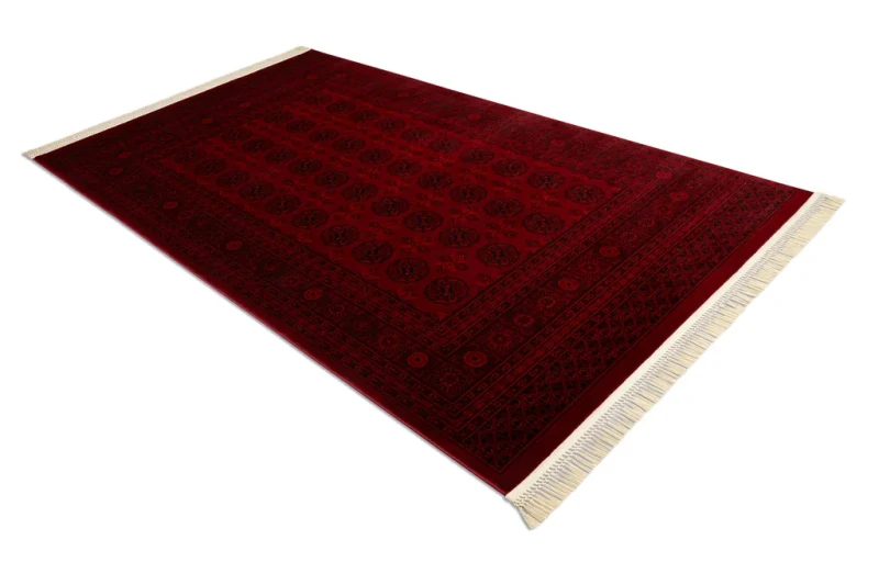 Dywan tradycyjny Orient 5132 bordowo-czarny - rzut  z boku