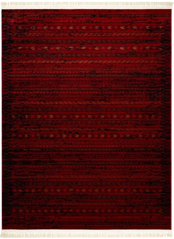 Dywan tradycyjny w pasy Orient 5820 bordowo-czarny