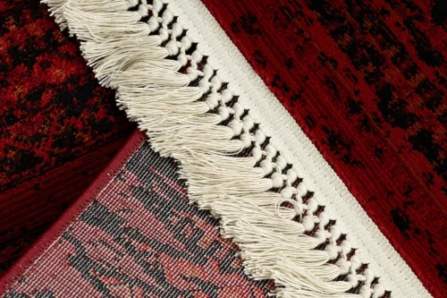 Dywan orientalny Orient 5820 bordowo-czarny - spód i frędzle