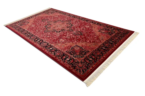 Dywan klasyczny Orient Y307 bordowo-czarny - rzut z boku