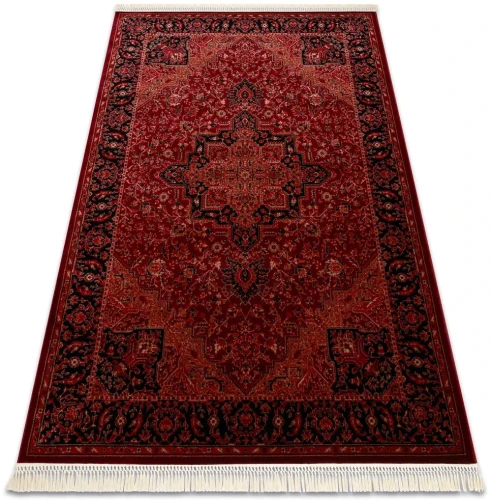 Dywan klasyczny Orient Y307 bordowo-czarny - rzut ukośny