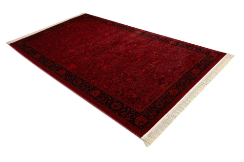 Dywan tradycyjny Orient 5125 bordowo-czarny - rzut z boku