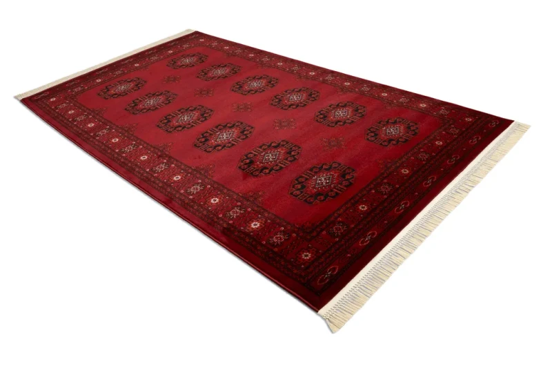 Dywan tradycyjny Orient 6871 bordowo-czarny - rzut z boku