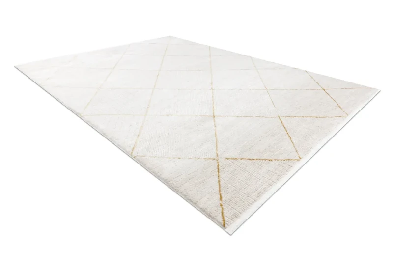 Dywan Duke 51245 kremowo-złoty - rzut z boku