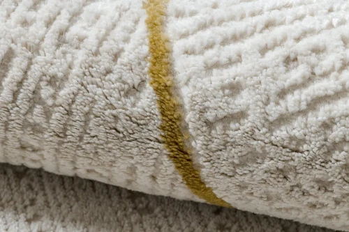 Dywan Duke 51245 kremowo-złoty - struktura 3d