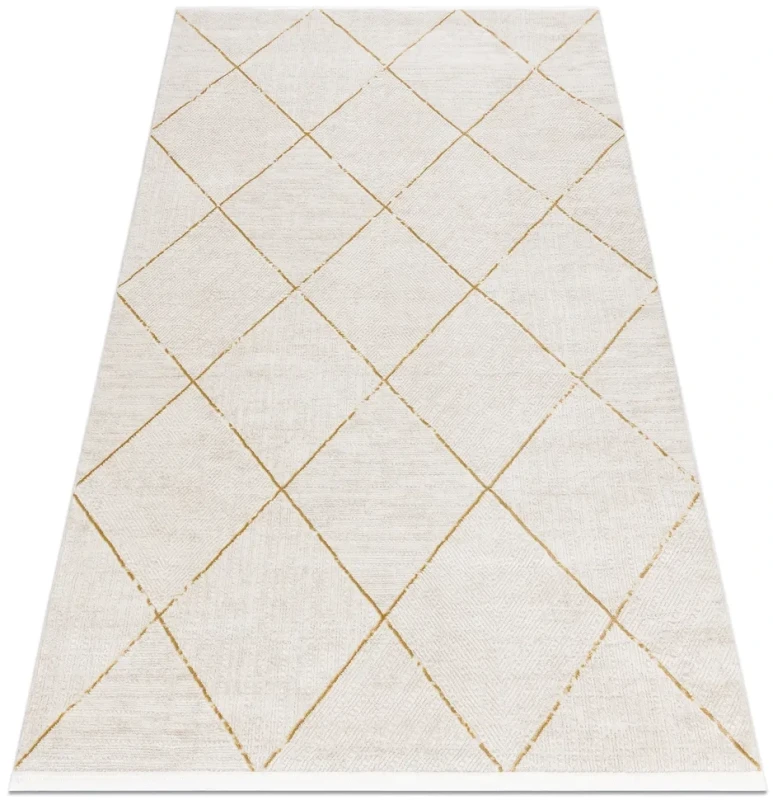 Dywan Duke 51245 kremowo-złoty - rzut ukośny