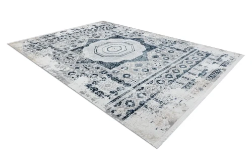 Dywan vintage Duke 51542 kremowo-niebieski - rzut z boku