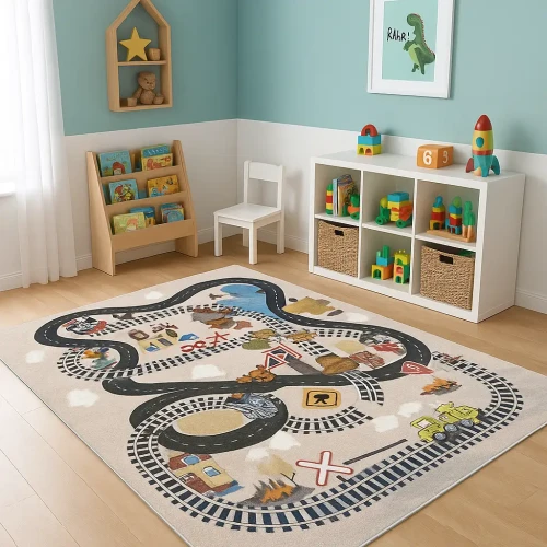 Dywan dla dzieci Kids KM005 droga w pokoju