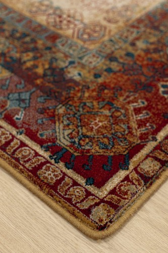 Dywan wełniany Dywilan Polonia Pamuk czerwony  obszycie