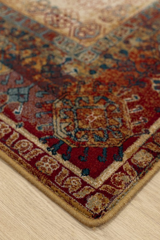 Dywan wełniany Dywilan Polonia Pamuk czerwony  obszycie