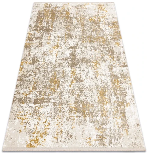 Dywan przecierany Duke 51546 beżowo-złoty - rzut ukośny