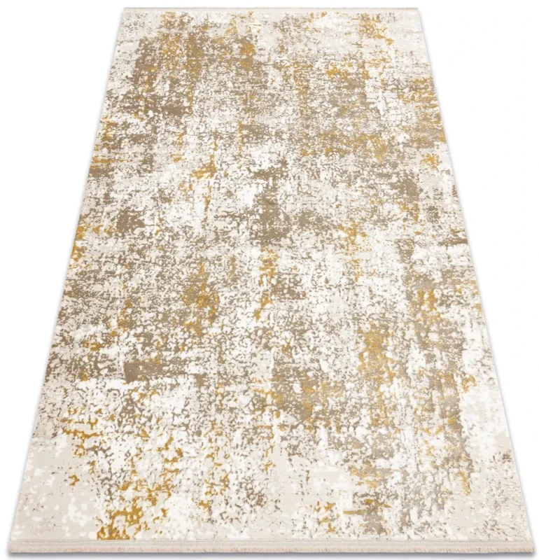 Dywan przecierany Duke 51546 beżowo-złoty - rzut ukośny