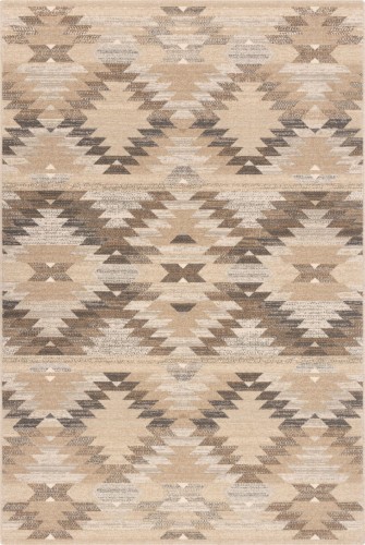 Dywan wełniany w stylu etno Agnella Ballata Kazas kolor beżowy