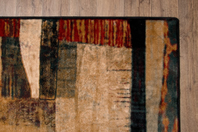 Róg dywanu wełnianego Dywilan Omega Kioto kolor czerwony - zdjęcie z góry