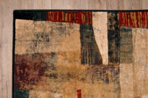 Róg dywanu wełnianego Dywilan Omega Kioto kolor czerwony - zdjęcie z góry