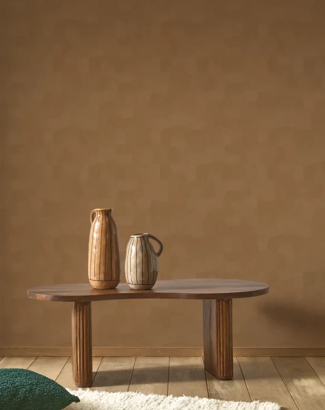 Tapeta do salonu brązowa o delikatnej strukturze Casadeco Solaris 201892940 Selene.webp