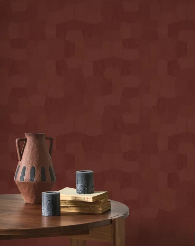 Tapeta czerwona nowoczesna Casadeco Solaris 201898888 Selene.webp