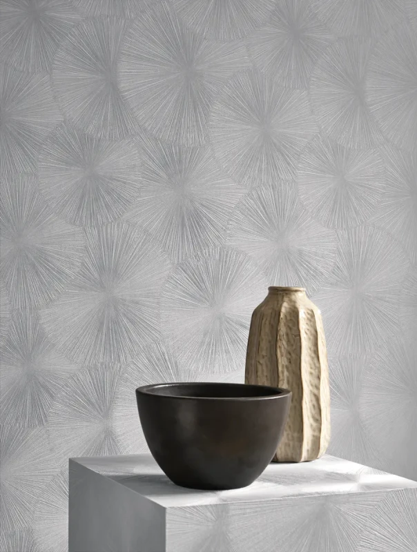 Tapeta srebrna wzór 3d Casadeco Solaris 201879200 Helios.webp