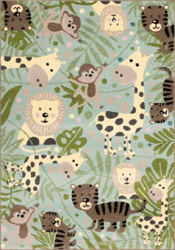 Dywan dziecięcy FD Funky Top Jungla miętowy