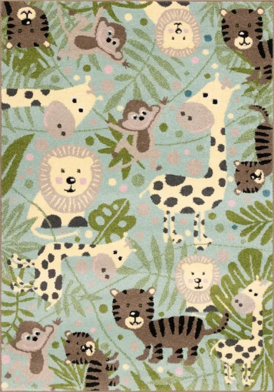 Dywan dziecięcy FD Funky Top Jungla miętowy