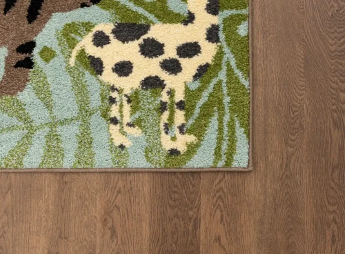 Dywan dziecięcy FD Funky Top Jungla miętowy wzór