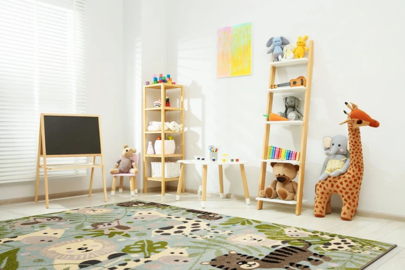 Dywan dziecięcy FD Funky Top Jungla miętowy aranżacja