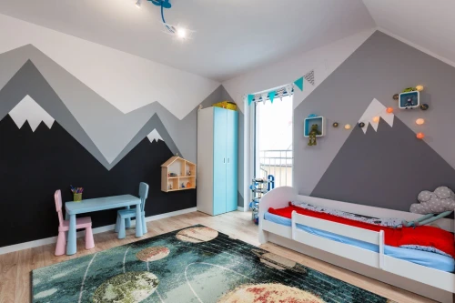 Dywan dziecięcy FD Funky Top Sonce lazurowy aranżacja