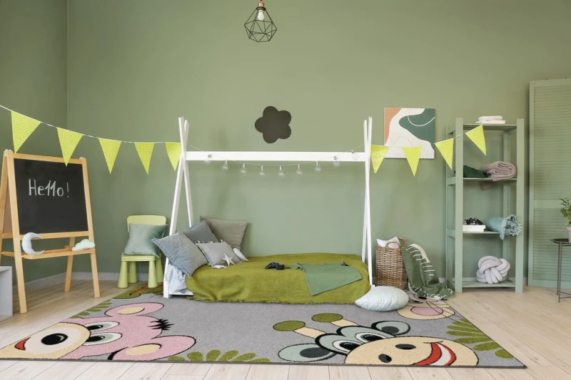 Dywan dziecięcy FD Funky Top Tig grafit aranżacja