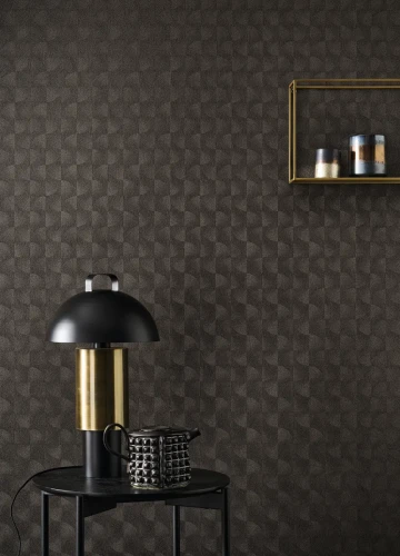 Tapeta czarna geometryczna Casadeco Solaris 201889999 Asterios.webp