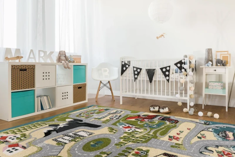 Dywan dziecięcy FD Funky Top Ugo kiwi aranżacja