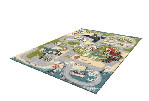 Dywan dziecięcy FD Funky Top Ugo kiwi rzut z boku