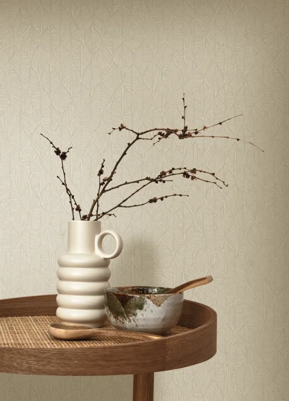 Tapeta beżowa do salonu Casadeco Vegetals 201271414 Tarrazu.wepb