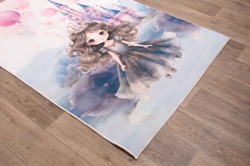 Dywan dla dzieci Kids KM023 księżniczka na podłodze