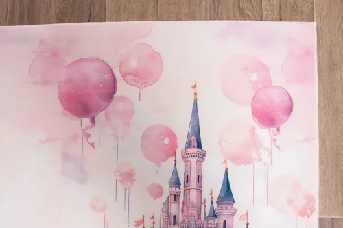 Dywan dla dzieci Kids KM023 księżniczka na podłodze obszycie