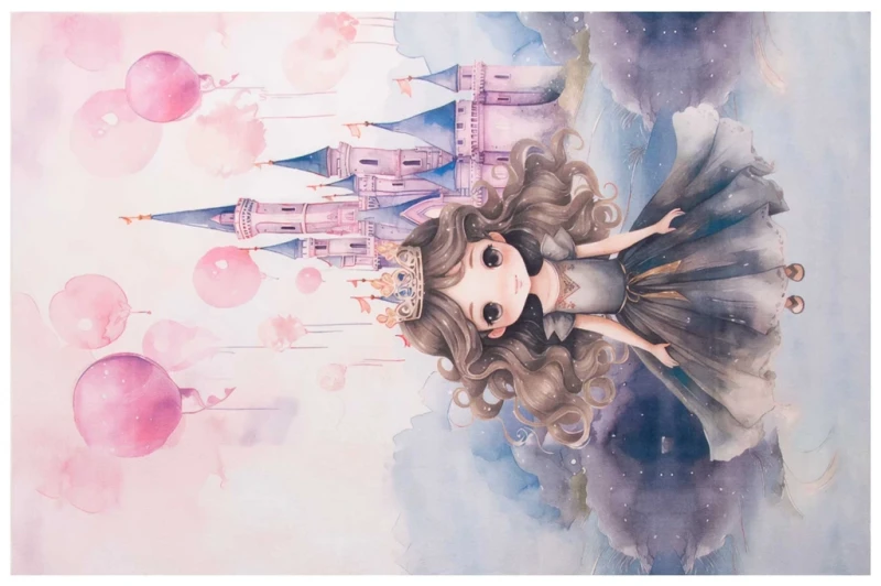 Dywan dla dzieci Kids KM023 księżniczka w poziomie