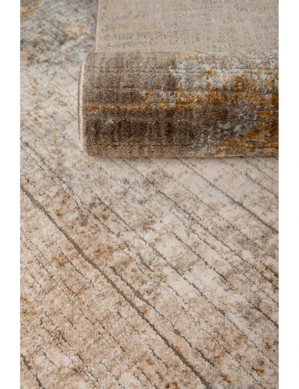 Dywan nowoczesny Country przecierka beżowo-brązowa runo