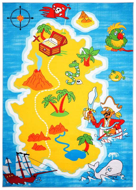 Dywan dla dzieci wyspa CP-580 Flannel Printed